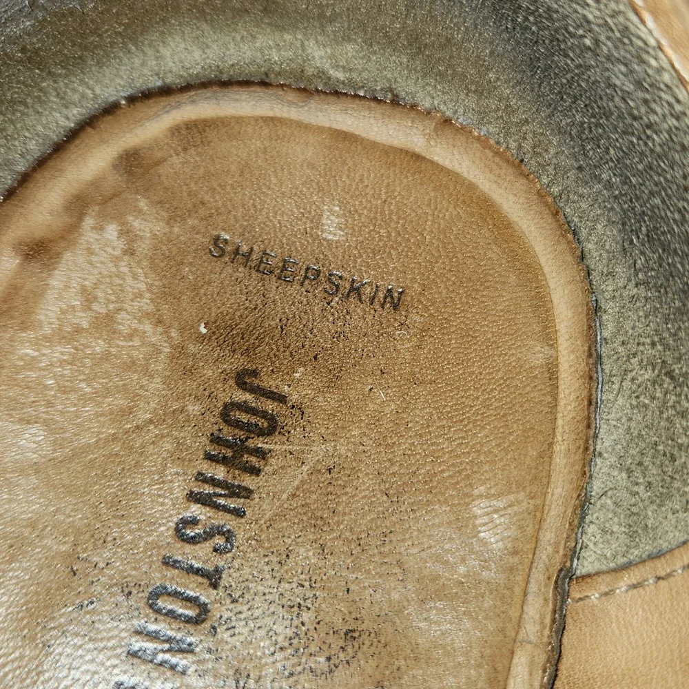 Johnston & Murphy Black Leather Tie Dress Shoes Size 10